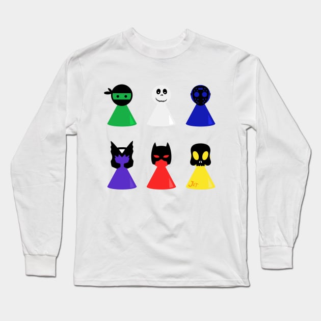 Halloween Game Pieces Long Sleeve T-Shirt by JessiT